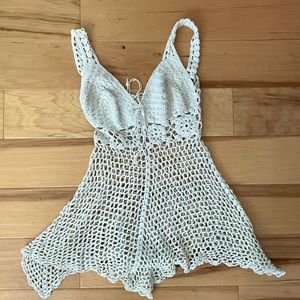 Macrame beach coverup dress